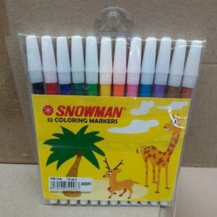 

Spidol 12 warna Snowman Set