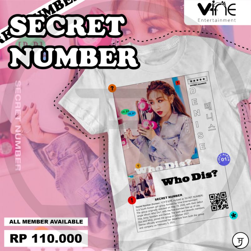 Kaos Desain Secret Number 'Denise'
