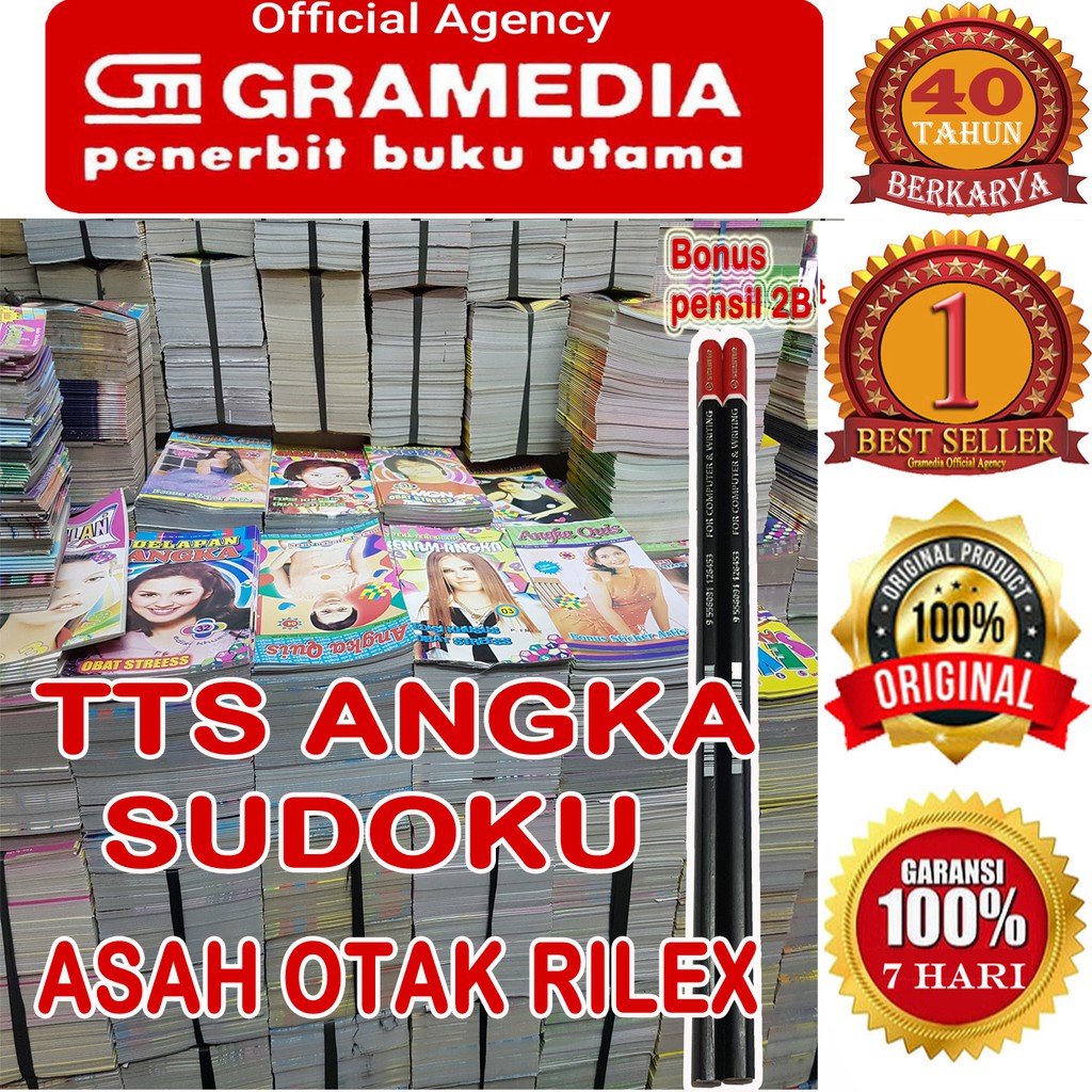 Buku TTS ANGKA SUDOKU 10 pcs ( teka teki silang )