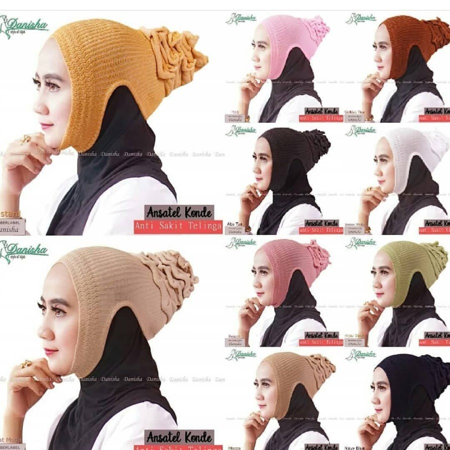Ciput Bandana  Anbud Konde  Anti Budeg Konde Belakang Inner Rajut Bandana Dalaman Jilbab Rajut Dalem