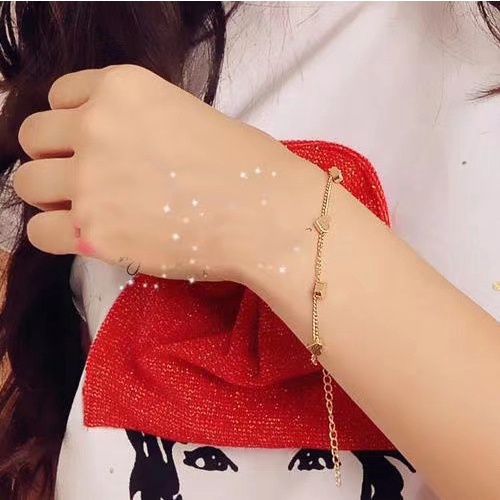 ★ODS★FA80  Gelang Rantai Love kekinian Fashion Korea wanita Aksesoris Fashion Murah