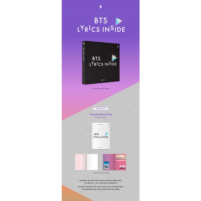 BTS - Lyrics Inside (10 songs) official MD