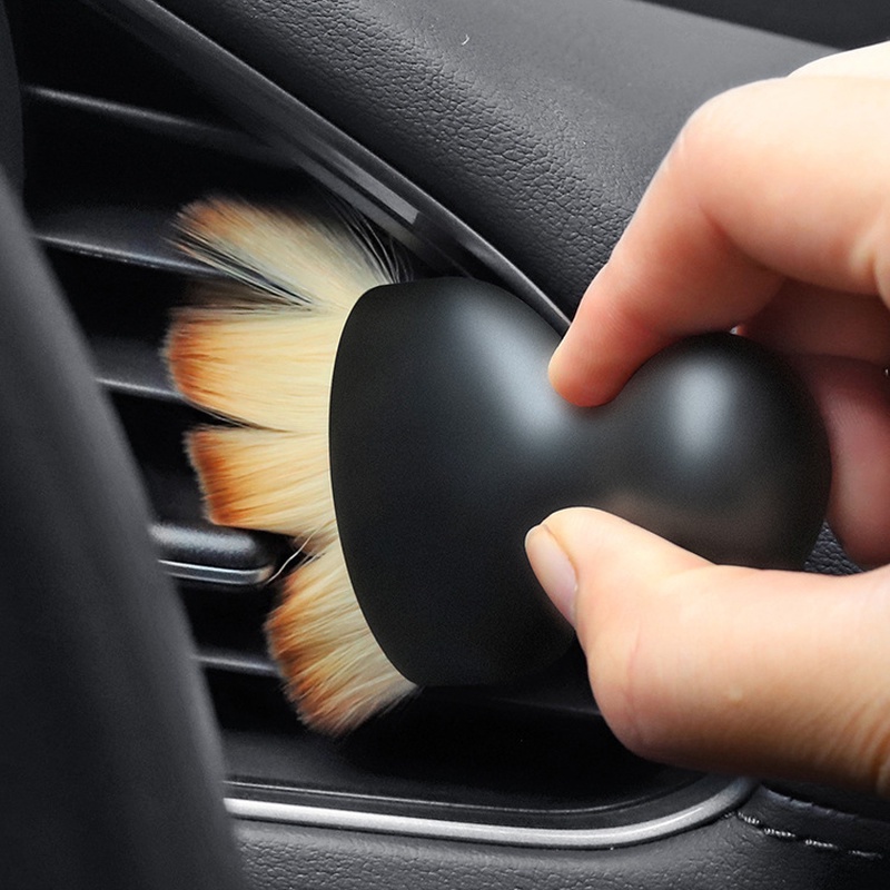 1pc Sikat Lembut Lengkung Pembersih Interior Mobil/Sikat Detailing Debu Celah Outlet Udara Dashboard Mobil/Perlengkapan Pembersih Debu Kantor Rumah Mobil