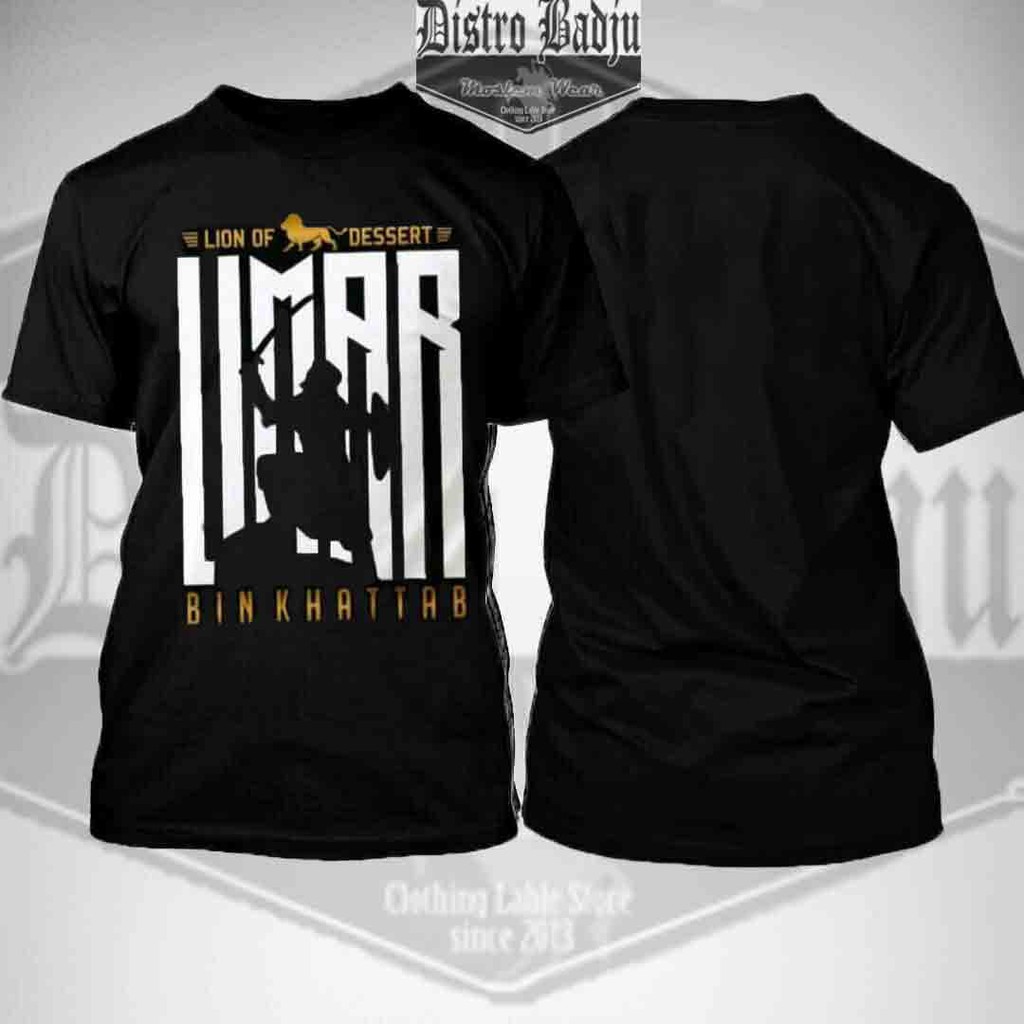 KAOS MUSLIM islami Tangan Pendek Umar Bin Khattab | Shopee Indonesia