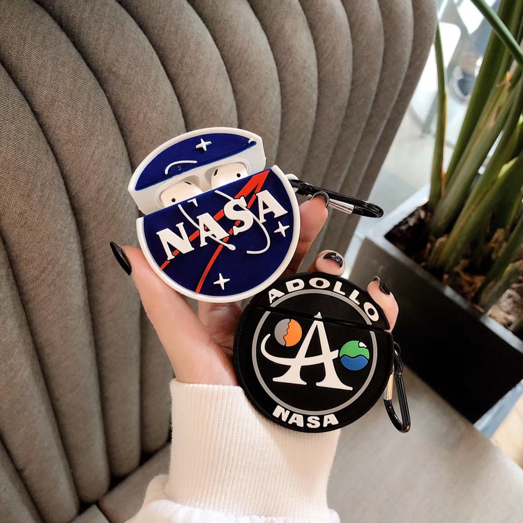 Casing Softcase Apple AirPods 1 Inpods 12 Logo NASA Bulat