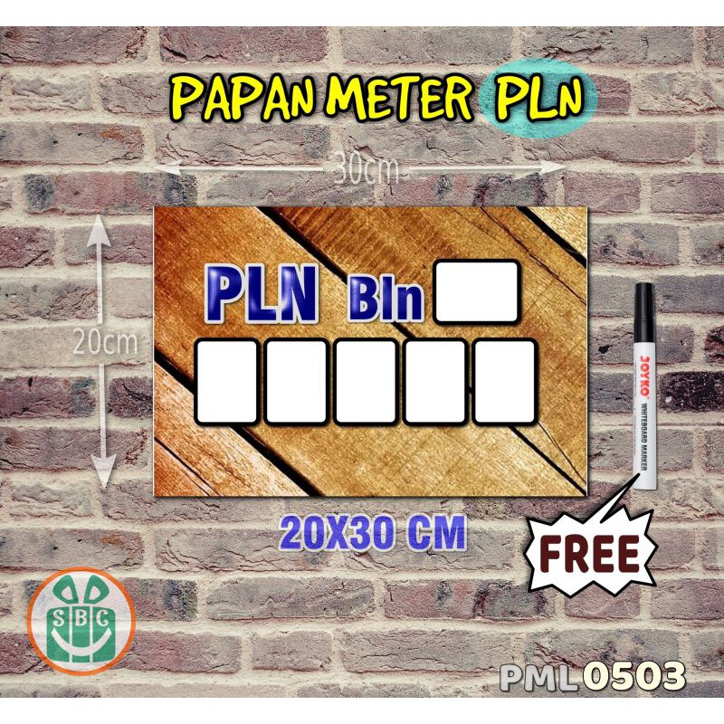 

Stokastik Papan Meter Listrik PLN PAM motif Unik - Wooden 03