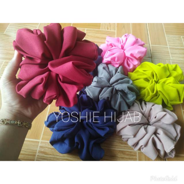 (JUMBO) SCRUNCHIE CEPOL HIJAB JUMBO IKAT RAMBUT CEPOL