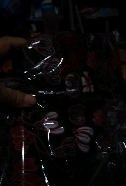 Maura Baju Couple Batik Couple Keluarga Modern Sania Ruffle Ori Ndoro Jowi Dnt Motif Sakura Merah