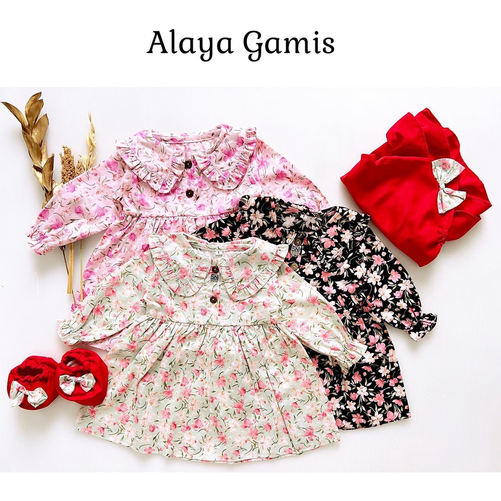 HANBOK GAMIS / ALAYA / MAHIRA B Setelan Gamis Baju Muslim Hijab Lucu Fashion Anak Bayi Perempuan Cewek Terlaris Terbaru