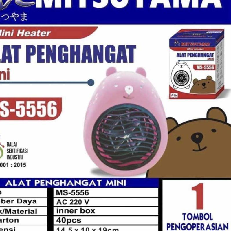 ❋ Alat Penghangat MS-5556 Mitsuyama Kipas Angin Ruangan Pemanas Heater ☄