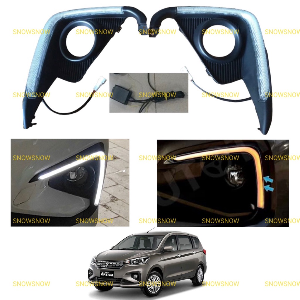 Cover Foglamp All New Ertiga 2018 2021 2022 UP Fog Lampu DRL Sein