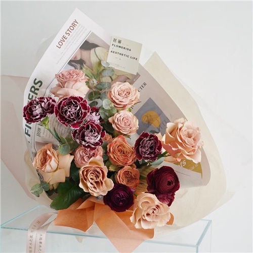 

flower wrapping paper☈∋Koran Inggris Eropa Impor Kertas Kraft Berwarna Retro Latar Belakang Foto Bu