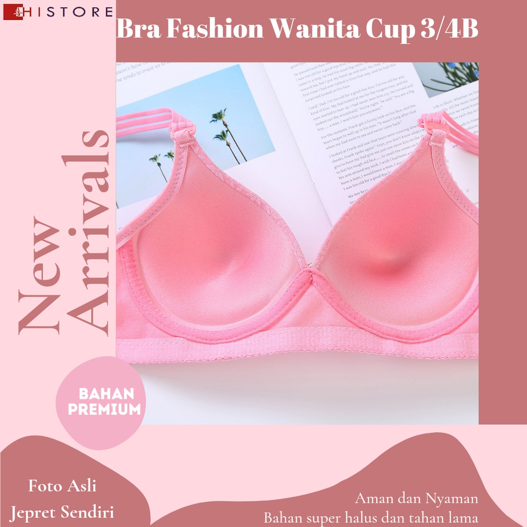 [HI] Bra BH FASHION Wanita CUP 3/4B Bra wanita Premium BH Busa Tipis Tanpa Kawat Sangat Nyaman A3