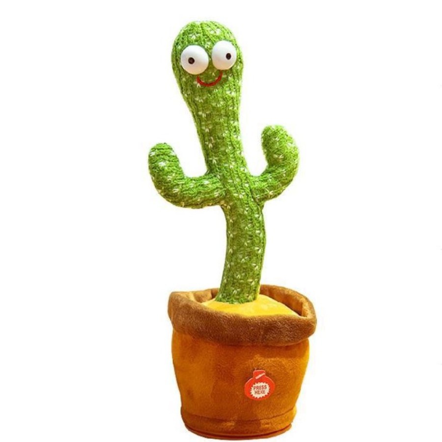 Mainan Kaktus Menari Led Tiktok Boneka Joget Rekam Suara