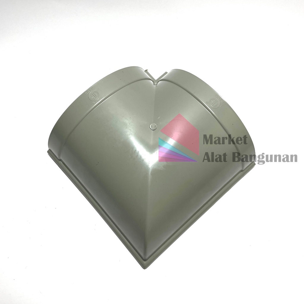 Belokan Talang Air Setengah Lingkar 6" PVC / Belokan Maspion Setengah Lingkaran Letter L 6 Inci