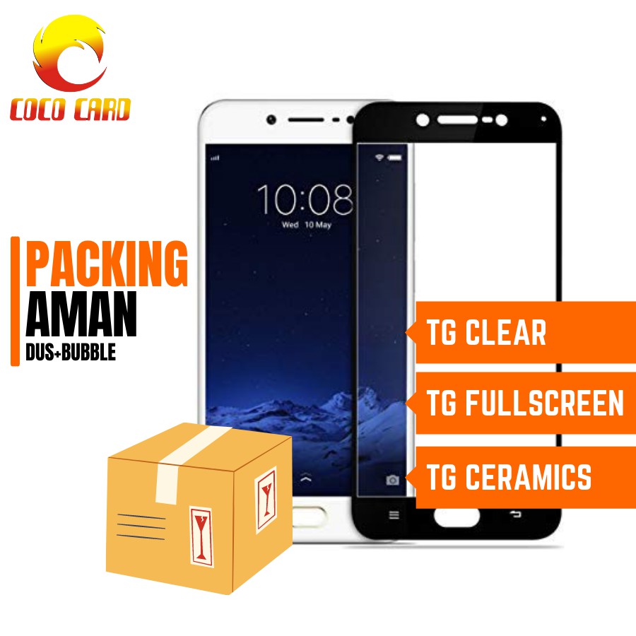 TEMPERED GLASS VIVO V5 V5S Y67 TG ANTI GORES KACA SCREEN PROTECTOR TG CLEAR FULL CERAMIC