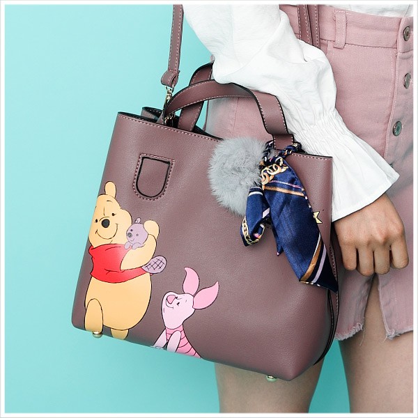 DISNEY x SKYBLUE - POOh & Friends duo messenger bag+pouch