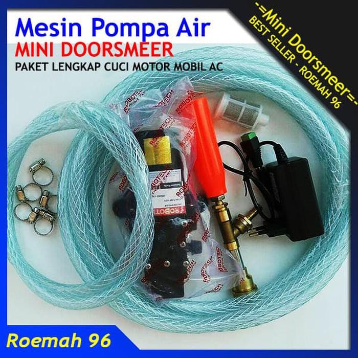 Doorsmeer Mini Otomatis 160 psi Alat Cuci Serbaguna Promo Karya Anak Bangsa Alat Cuci Mobil Motor AC