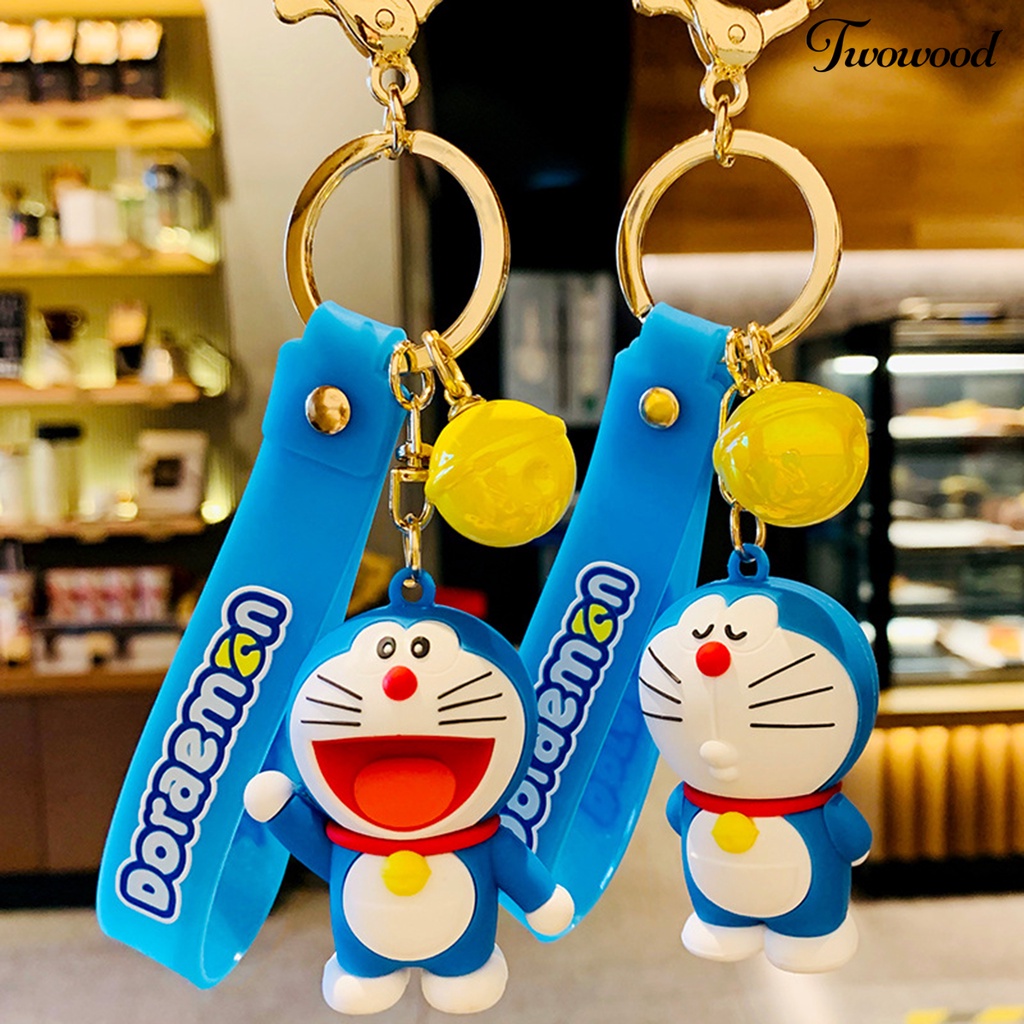 Twowood Gantungan Kunci Mobil / Tas Desain Karakter Kartun Doraemon 3D