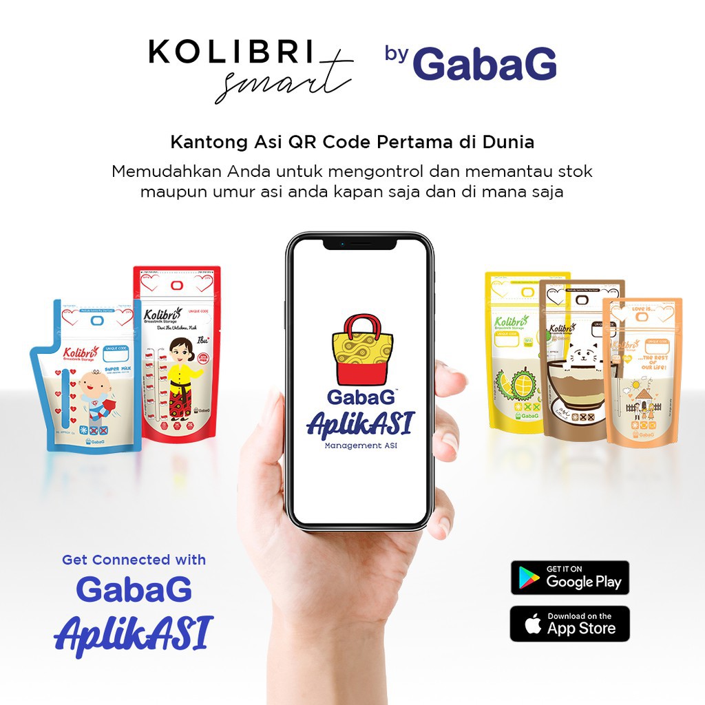 Makassar - Gabag Kantong Asi WFH ( Work From Heart ) Design 100ml Kolibri by Gabag Smart