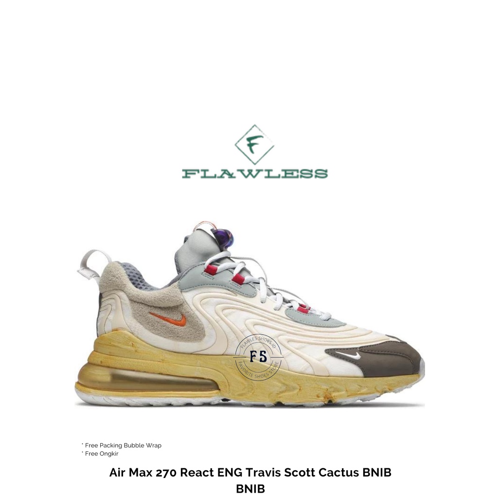 Air Max 270 React ENG Travis Scott Cactus BNIB