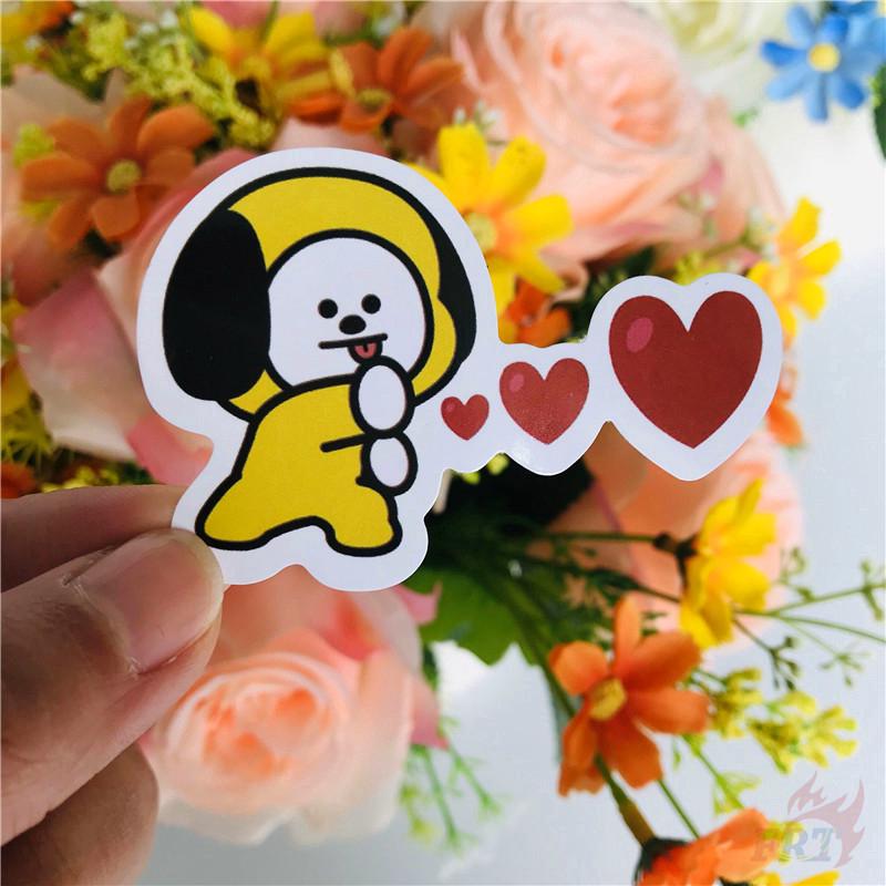  BTS  bt21 20Pcs K Pop Stiker  Motif Kartun K Pop untuk  