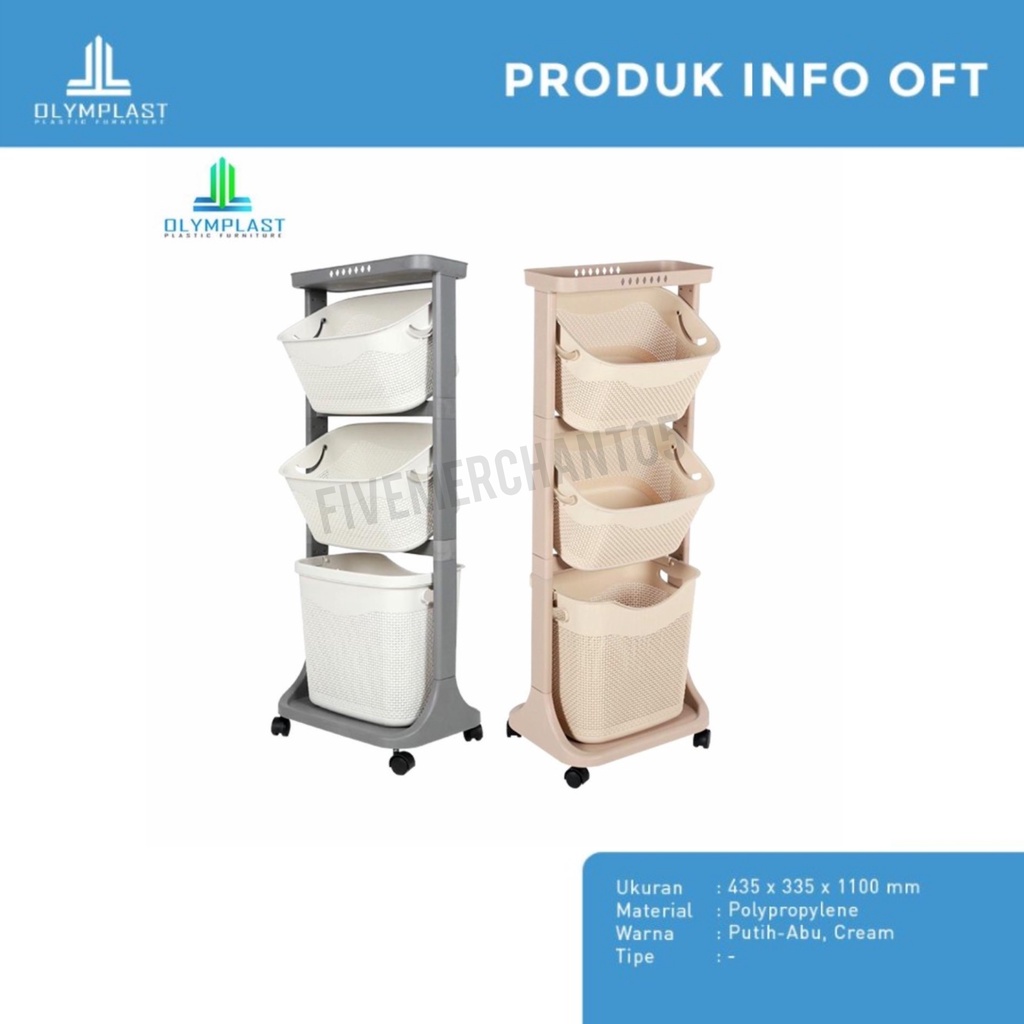 Olymplast Flexible Trolley Keranjang Laundry Olymplast Keranjang Olymplast OFT 03 Laundry Basket