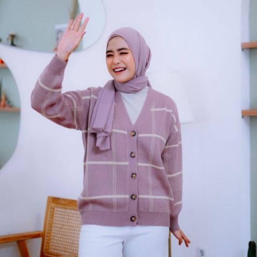 MITCHEL KNIT CARDIGAN - RAJUT KARDIGAN / RAJUT WANITA/  RAJUT KOREAN STYLE