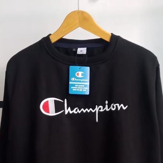 Crewneck Unisex Basic CHAMPIONS / Sweatshirts Fleece Bordir Premium