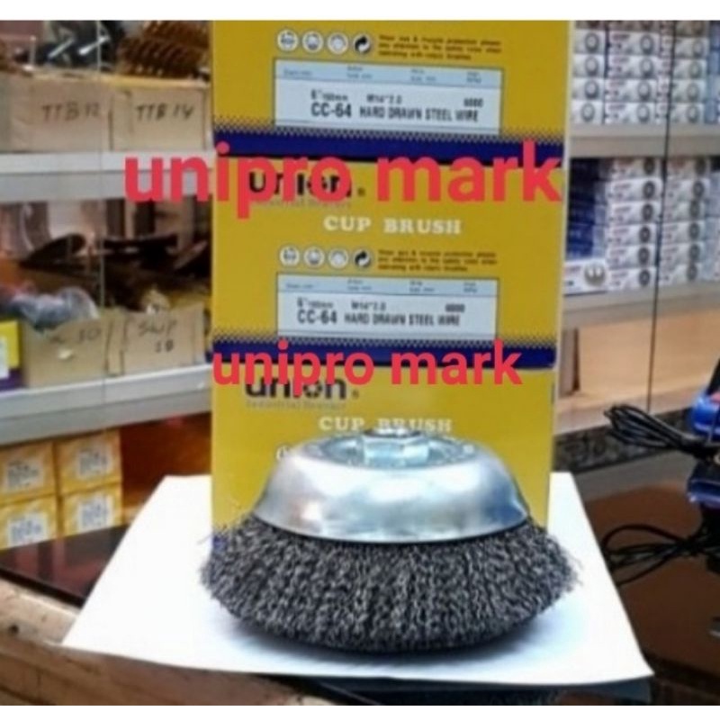 SIKAT MANGKOK CC-64 KAWAT BAJA 150 MM-6 IN 14MMx2.0 MM UNION