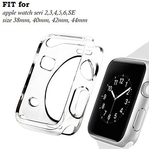 Soft Case Transparan Non Full Case Untuk Apple Watch watch 3 4 5 6 Front PC Electroplating TPU PREMIUM NON FULL CASE