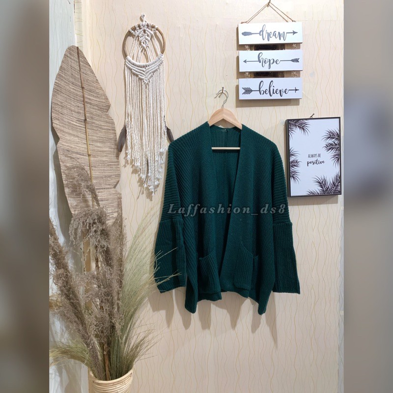 KARDIGAN OVERSIZE | OVERSIZE PREMIUM | CARDY OVERSIZE | KARDIGAN TEBAL-Emerald
