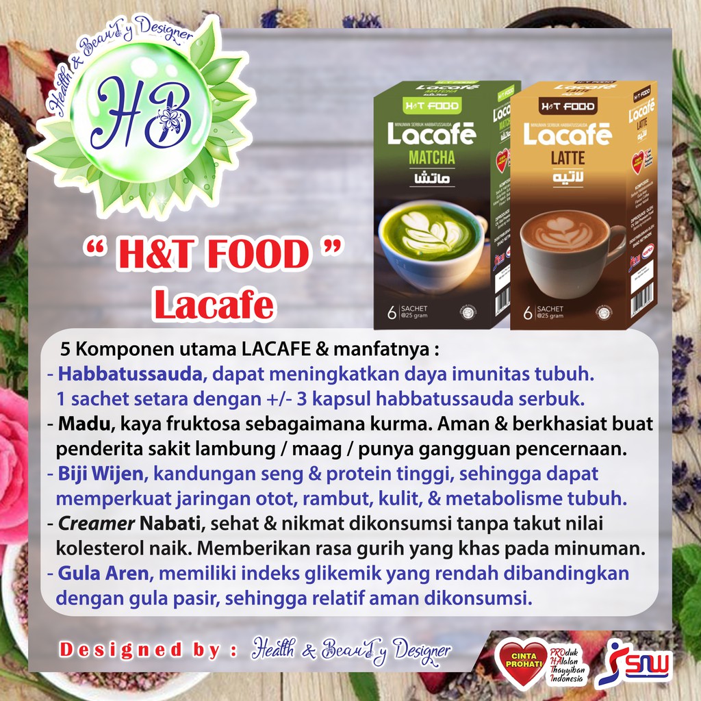 

Lacafe Matcha H&T FOOD @6sachet - Minuman Serbuk Habbatussauda
