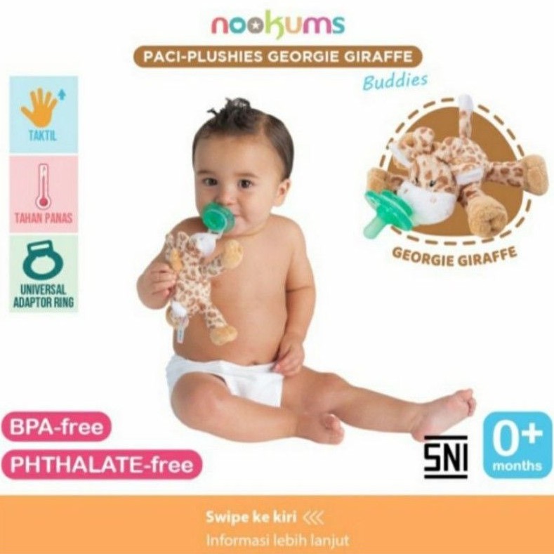 NOOKUMS Paci Plush Doll Gantungan Empeng Bayi Pacifier Soother