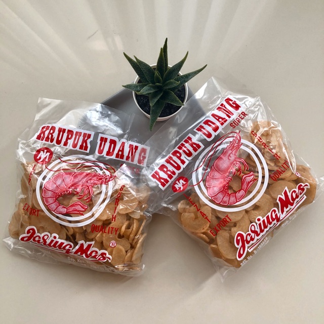 

Kerupuk Udang Jaring Mas Kualitas Super (Mete) 250gr