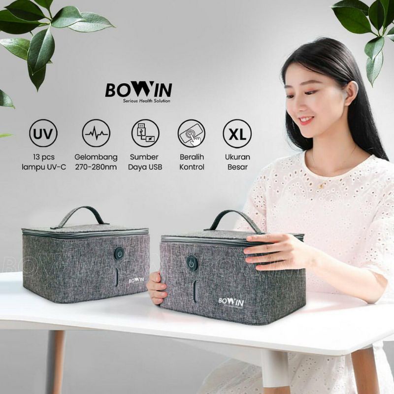 BOWIN Tas UVC Sterilizer (Tas Lampu Disinfeksi Bakteri, Virus dan Kuman) - UVC Bag