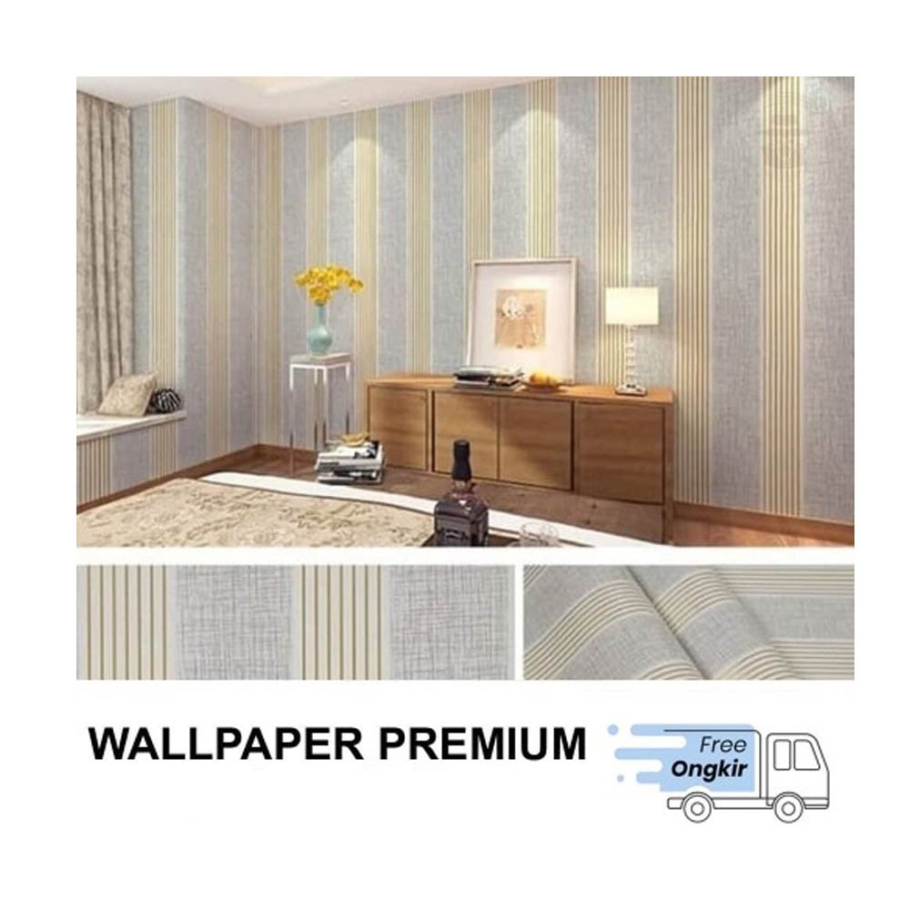 (PROMO) Gudang Wallpaper Dinding / Walpaper Stiker Dinding 10 Meter x 45 cm / Anti Air Motif Hitam Bahan PVC Premium (SUDAH ADA LEM)