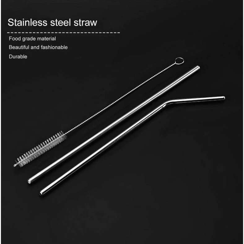 Sedotan Stainless Steel Stainless Steel Straw Sedotan Metal Ramah Lingkungan