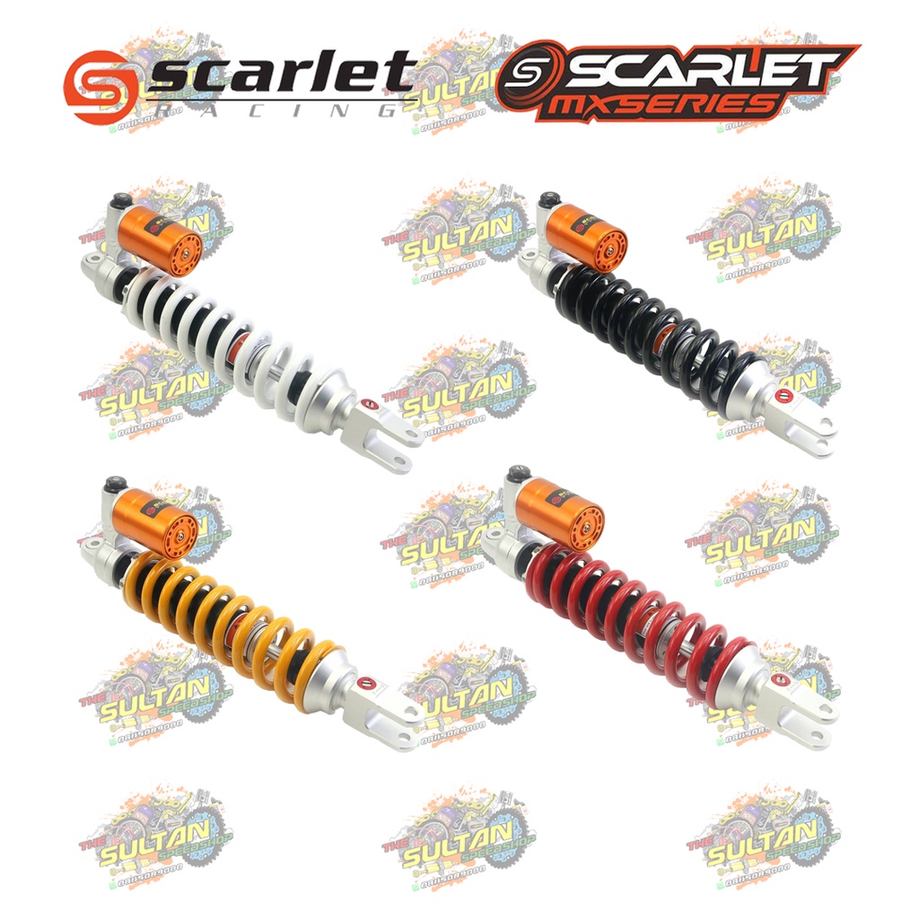 SHOCK SHOCKBREAKER BELAKANG SETELAN TABUNG ATAS KLX 150 BF D TRACKER SCARLET RACING