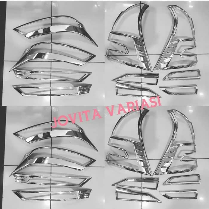 Paket Garnish Lampu Depan Dan Belakang Mobil Avanza Xenia Veloz 2019-2021
