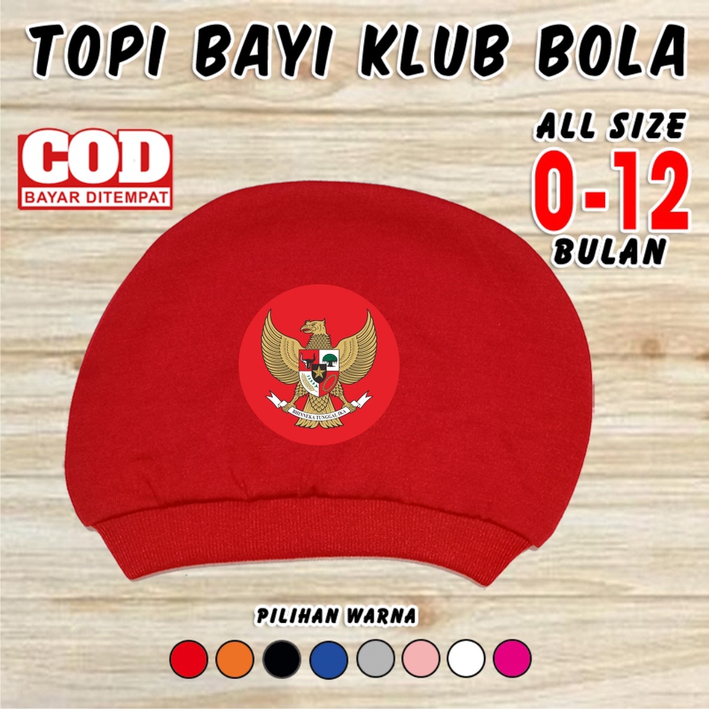 topi kupluk bayi klub bola INDONESIA Indo garuda bayi laki laki perempuan 0 6 bulan newborn baru lah