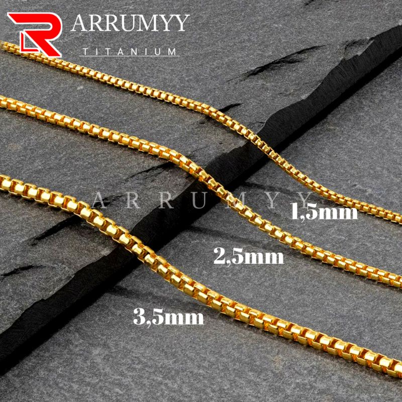 ARRUMYY kalung pria wanita gold emas real titanium original anti karat