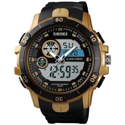 Baru SKMEI Jam Tangan Kasual Digital Analog Pria - 1428 - Gold