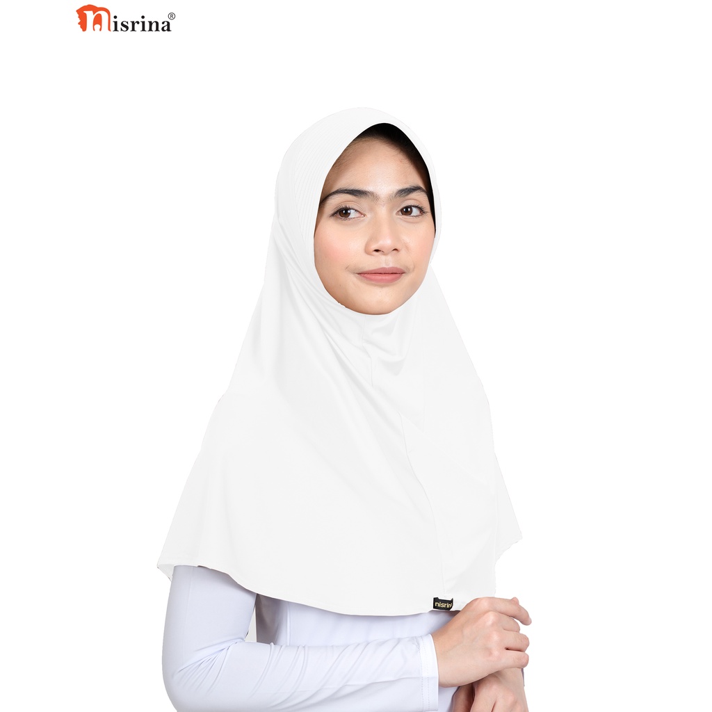Nisrina Fashion Muslim Jilbab Instan Polos Citra Narurita-Putih