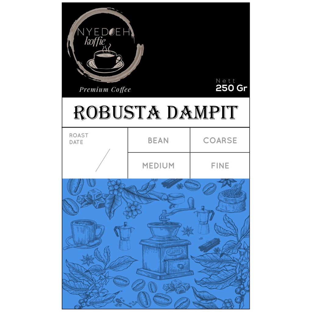 

KOPI ROBUSTA DAMPIT 250 GR GRAM BIJI BUBUK