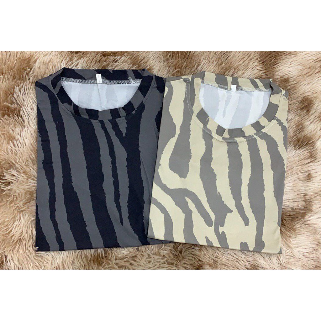 Oversize Tee Tshirt Wanita Model Longgar Motif Zebra