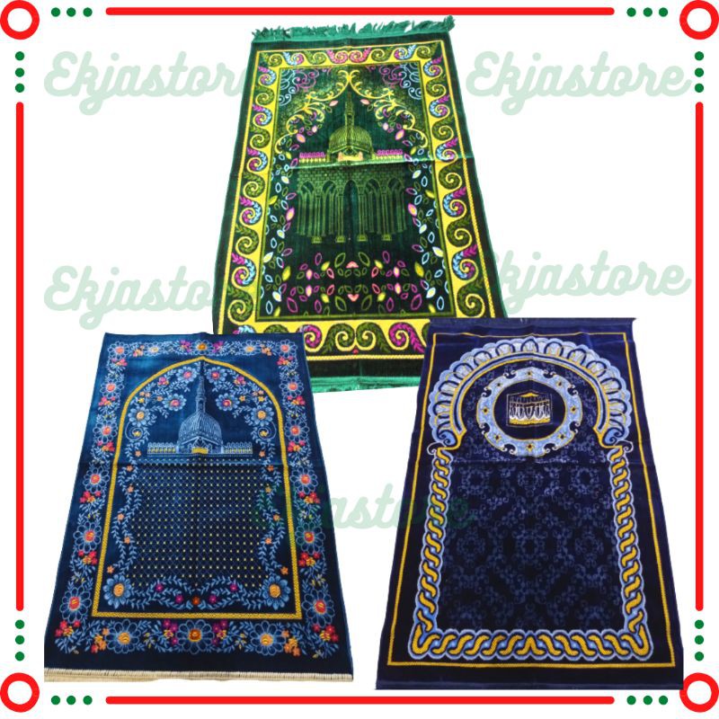 SAJADAH KARPET ALIF SPIGEL made in Turkey/TURKIYE Besar Timbul Tebal Super spigel motif Ka'bah