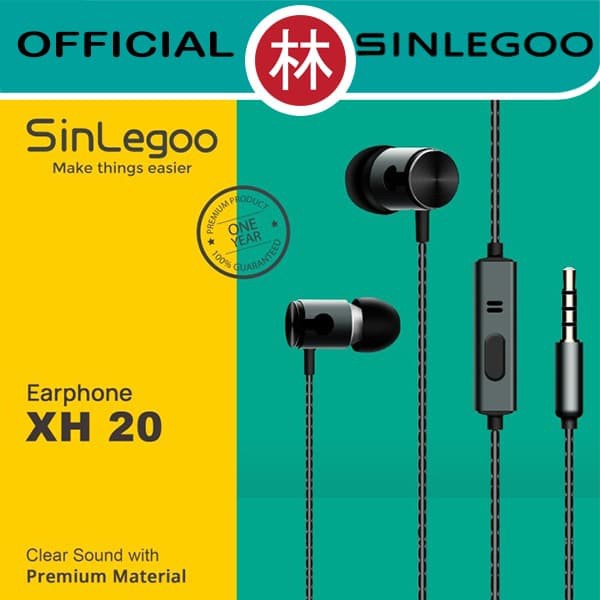 Sinlegoo XH-20 Metal Earphone Stereo Bass