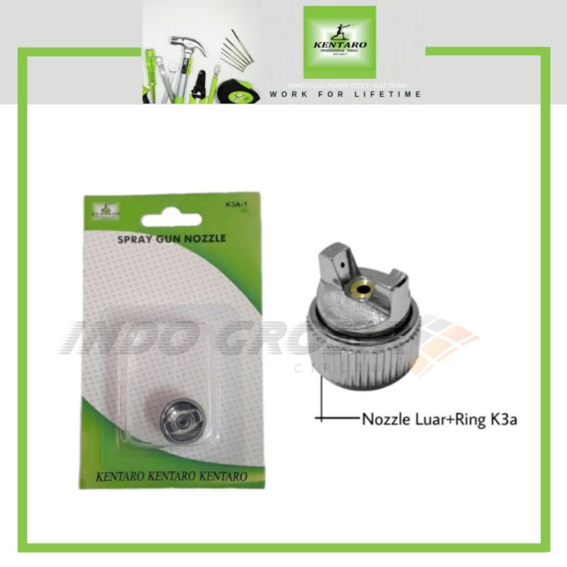 Kentaro Nozzle Luar + Ring Sprayer K3A Kepala Spray Gun Semprot Cat K3 Spare Part Spay Gun