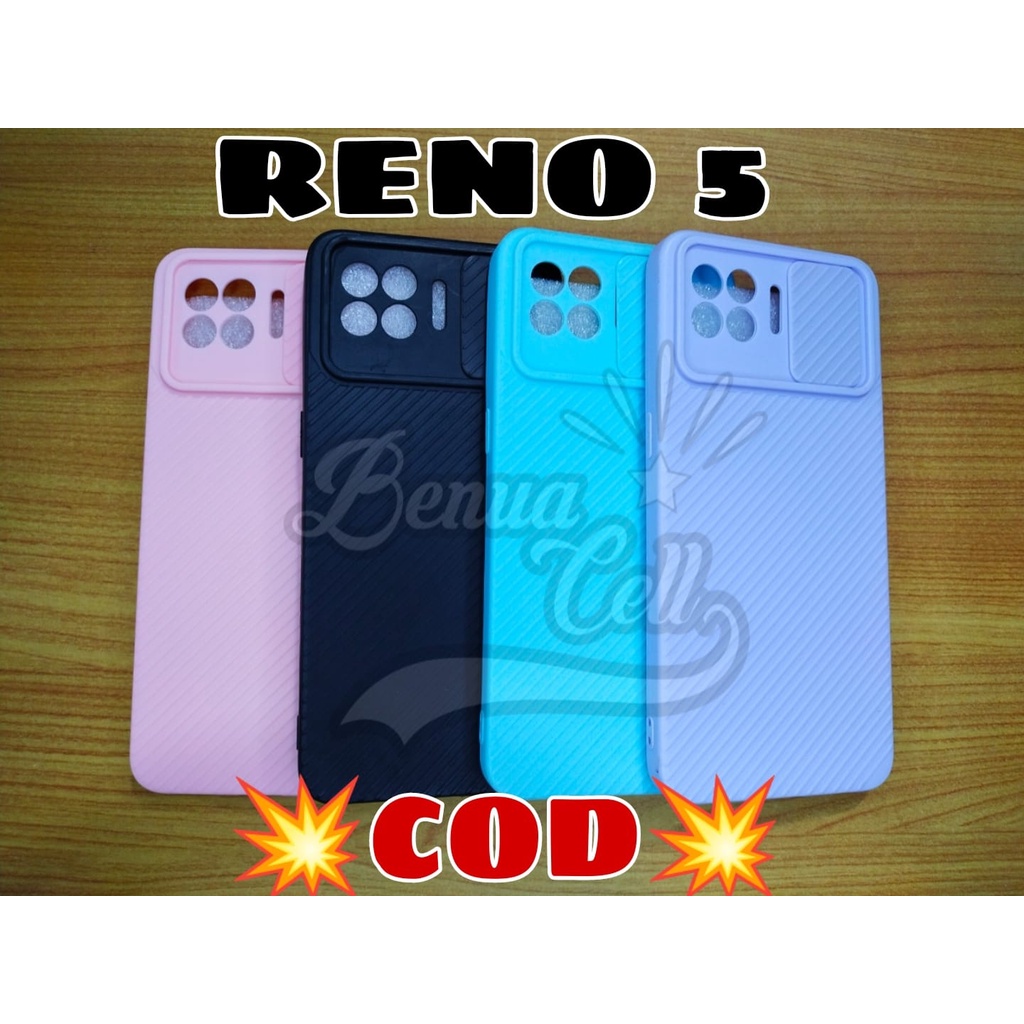 OPPO A55 4G, RENO 5 SOFTCASE SLIDING KAMERA CASE SLIDE CAMERA OPPO RENO 5 // OPPO A55 4G - BC